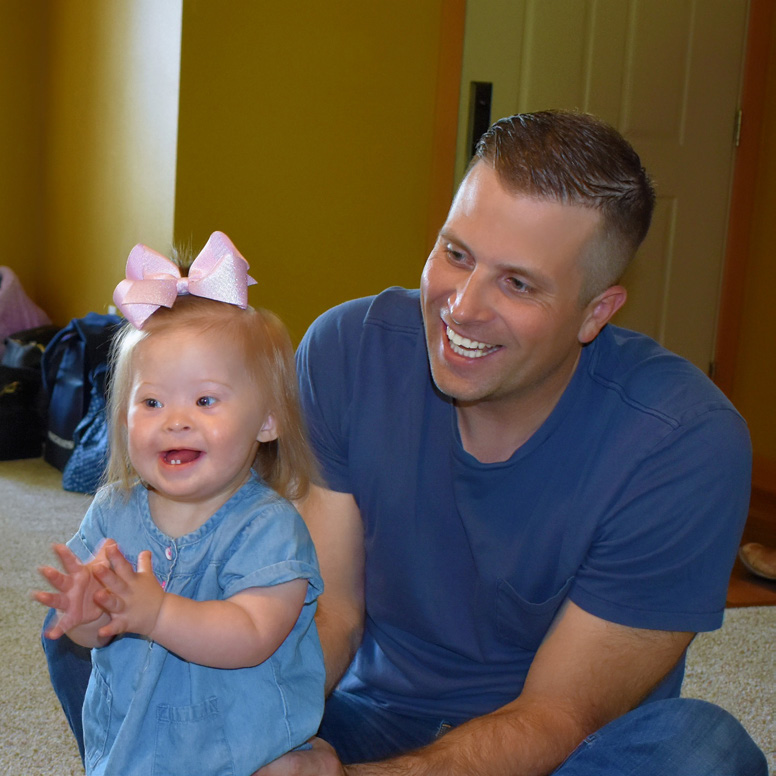 Dad and little girl