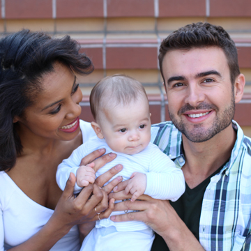 Couple with baby